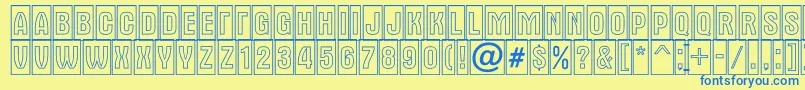 AAlternatitulcmotl Font – Blue Fonts on Yellow Background