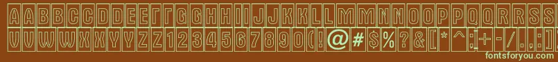 AAlternatitulcmotl Font – Green Fonts on Brown Background