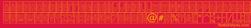 AAlternatitulcmotl Font – Orange Fonts on Red Background