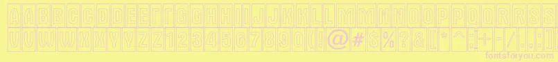 AAlternatitulcmotl Font – Pink Fonts on Yellow Background