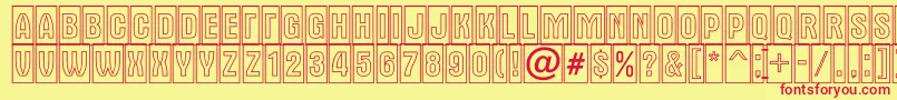 AAlternatitulcmotl Font – Red Fonts on Yellow Background