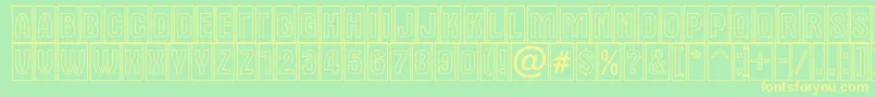 AAlternatitulcmotl Font – Yellow Fonts on Green Background