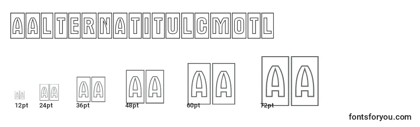 Размеры шрифта AAlternatitulcmotl