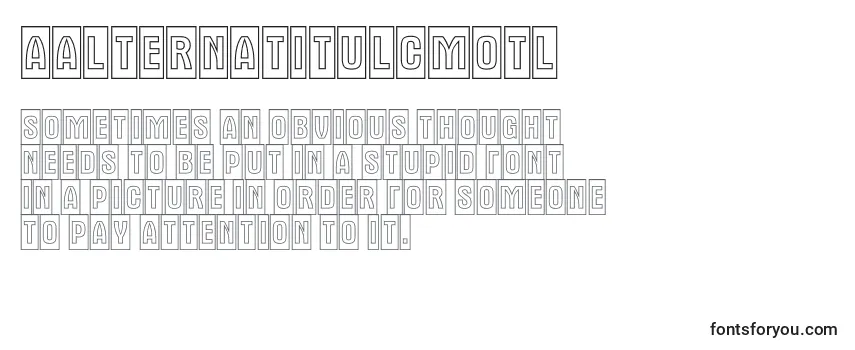 Review of the AAlternatitulcmotl Font