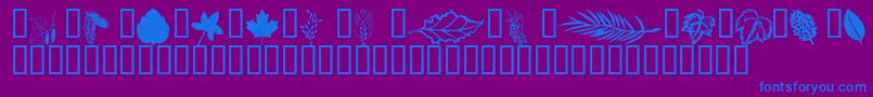 Police Wmleaves1 – polices bleues sur fond violet