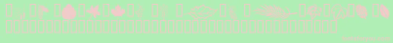 Czcionka Wmleaves1 – różowe czcionki na zielonym tle