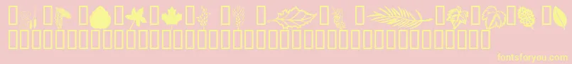 Wmleaves1 Font – Yellow Fonts on Pink Background