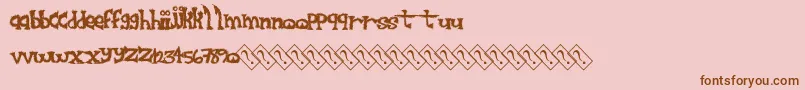 Furrysack Font – Brown Fonts on Pink Background