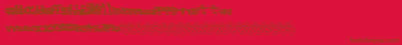 fuente Furrysack – Fuentes Marrones Sobre Fondo Rojo