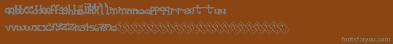 Furrysack Font – Gray Fonts on Brown Background