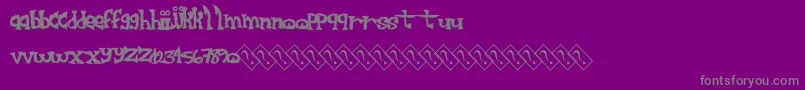 Furrysack Font – Gray Fonts on Purple Background