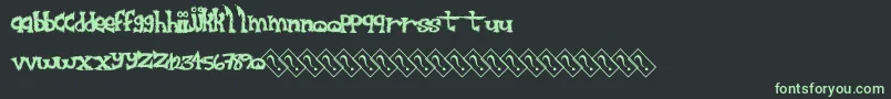 More about Furrysack Font Furrysack Font – Green Fonts on Black Background