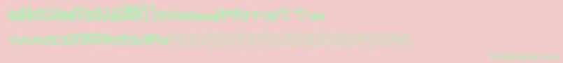 Furrysack Font – Green Fonts on Pink Background
