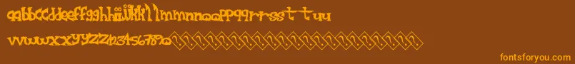 Furrysack Font – Orange Fonts on Brown Background