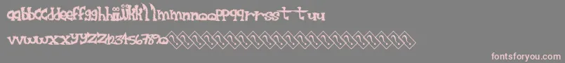 Furrysack Font – Pink Fonts on Gray Background