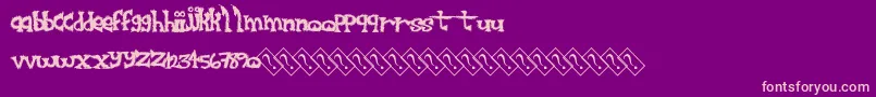 Furrysack Font – Pink Fonts on Purple Background