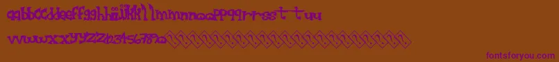 Furrysack Font – Purple Fonts on Brown Background