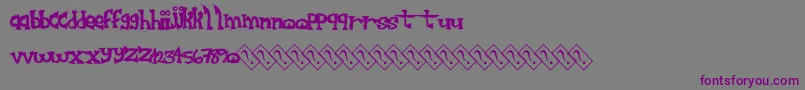 Furrysack Font – Purple Fonts on Gray Background