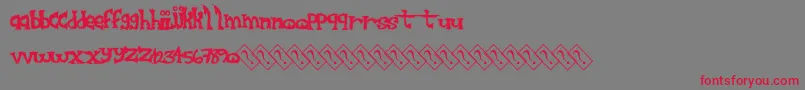 Furrysack Font – Red Fonts on Gray Background