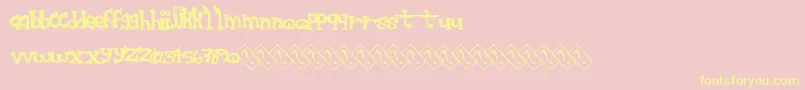 Furrysack Font – Yellow Fonts on Pink Background