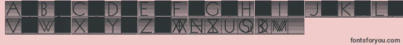 Venetianblind Font – Black Fonts on Pink Background