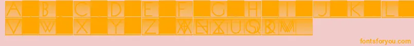 Venetianblind Font – Orange Fonts on Pink Background
