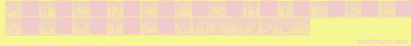 Venetianblind Font – Pink Fonts on Yellow Background