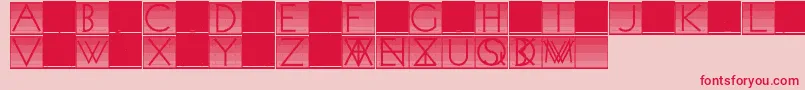 Venetianblind Font – Red Fonts on Pink Background