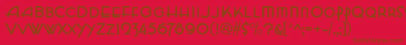 HffZeldomZen Font – Brown Fonts on Red Background