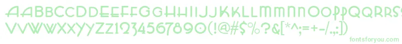 HffZeldomZen Font – Green Fonts on White Background