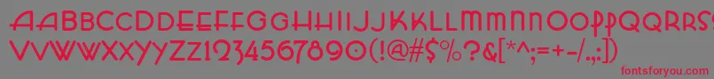 HffZeldomZen Font – Red Fonts on Gray Background