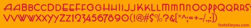 HffZeldomZen Font – Red Fonts on Orange Background