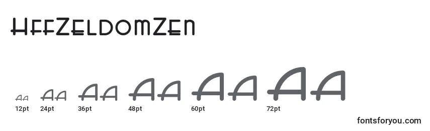 Tamaños de fuente HffZeldomZen (56353)