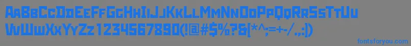 Rodchenkoatt Font – Blue Fonts on Gray Background