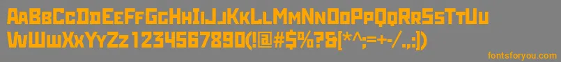 Rodchenkoatt Font – Orange Fonts on Gray Background