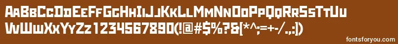Rodchenkoatt Font – White Fonts on Brown Background