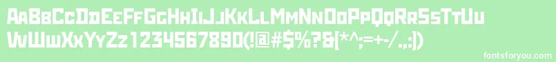 Rodchenkoatt Font – White Fonts on Green Background