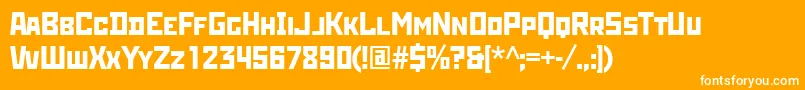 Rodchenkoatt Font – White Fonts on Orange Background