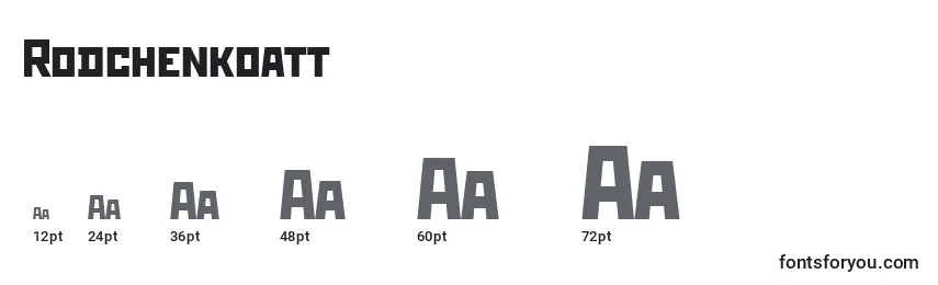 Rodchenkoatt Font Sizes