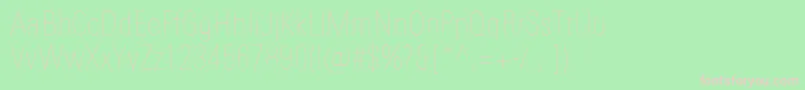 UniversNextProUltralightCondensed Font – Pink Fonts on Green Background