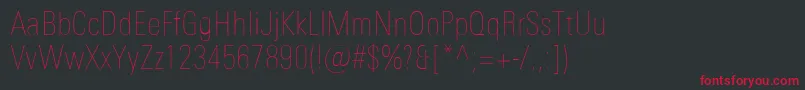 fuente UniversNextProUltralightCondensed – Fuentes Rojas Sobre Fondo Negro