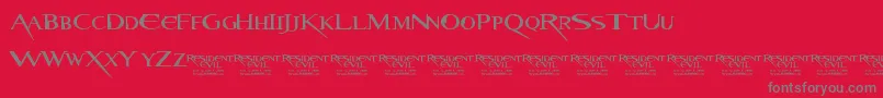 ResidentEvil Font – Gray Fonts on Red Background