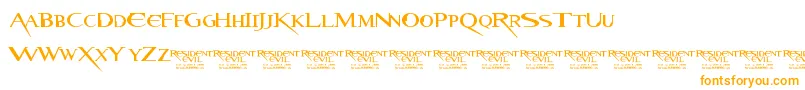 Czcionka ResidentEvil – pomarańczowe czcionki