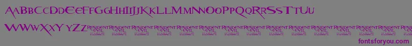 ResidentEvil Font – Purple Fonts on Gray Background