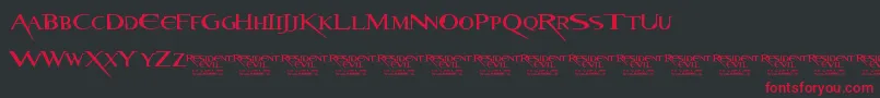 ResidentEvil Font – Red Fonts on Black Background