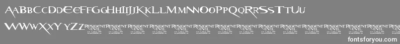 ResidentEvil Font – White Fonts on Gray Background