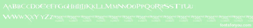 ResidentEvil Font – White Fonts on Green Background