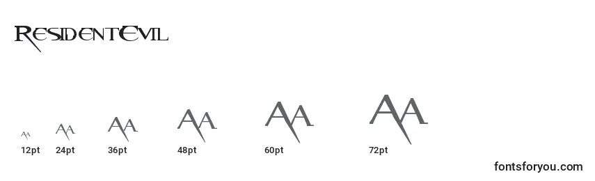 ResidentEvil Font Sizes
