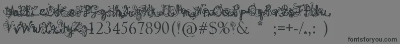Шрифт DenneAngel – чёрные шрифты на сером фоне