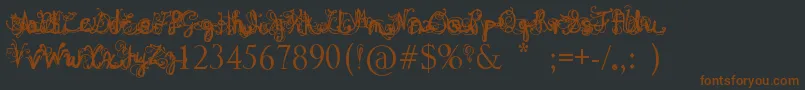 DenneAngel Font – Brown Fonts on Black Background